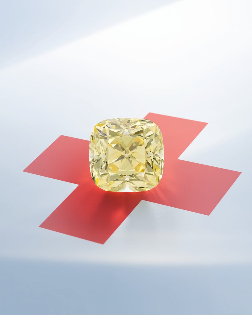 The 205 carat Red Cross Diamond. Courtesy of Christie's.