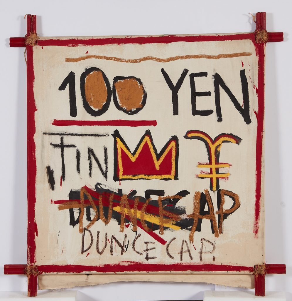 Jean-Michel Basqiat, <em>Untitled (100 Yen)</em>, 1982. Photo courtesy of the estate of Jean-Michel Basquiat, licensed by Artestar, New York.
