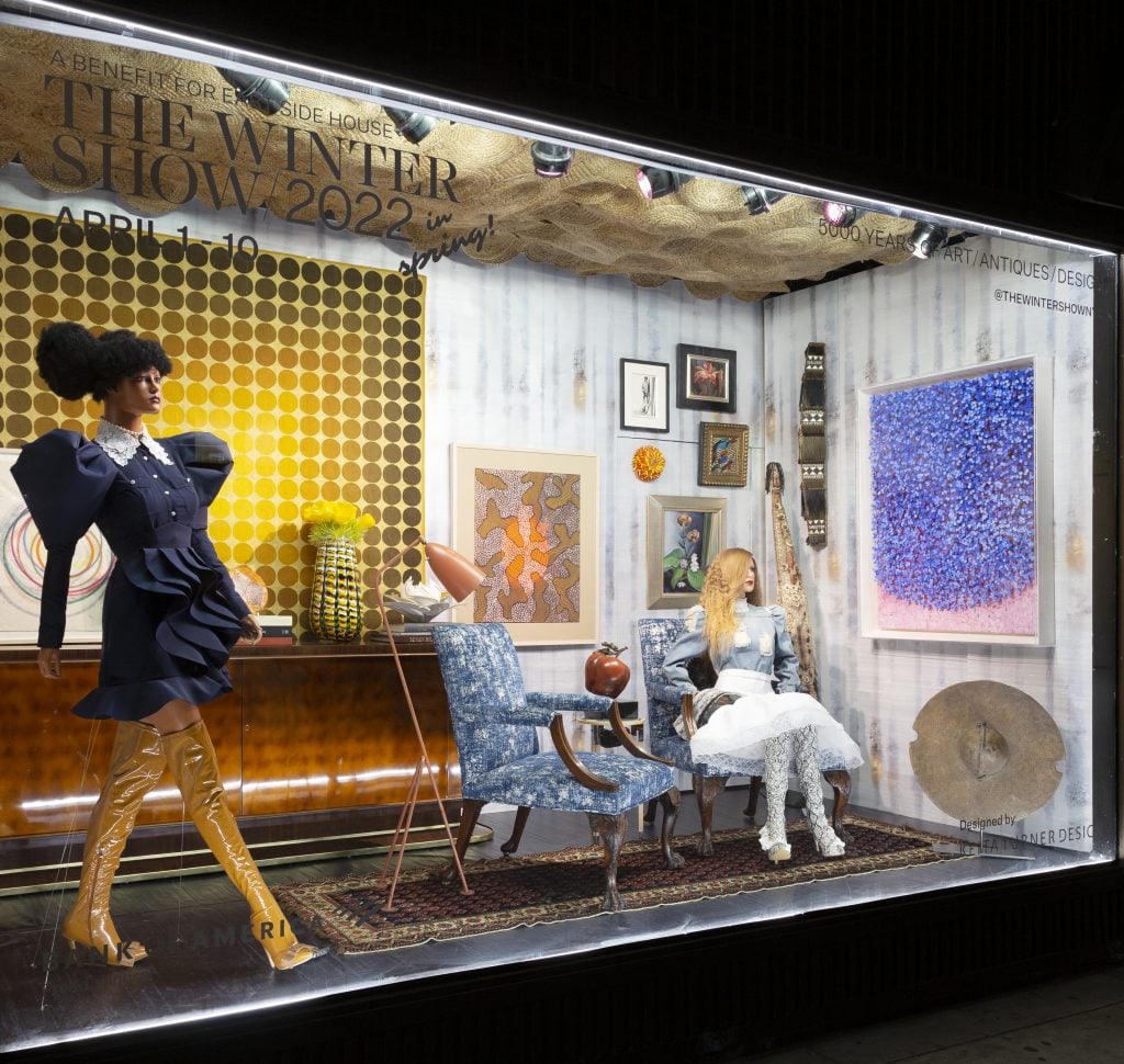 A window at the old Barney's department store for the Winter Show, designed by Keita Turner. Photo by Simon Cherry, courtesy of the Winter Show. 