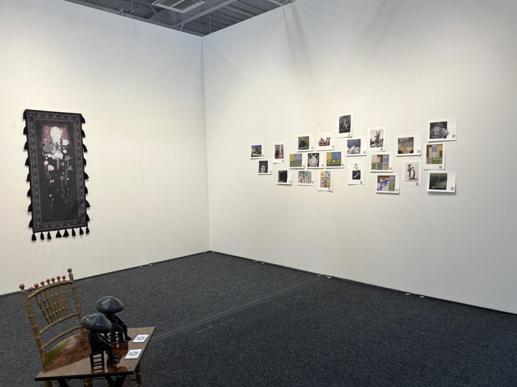 Installation view of Lazy Mike's NADA booth. 