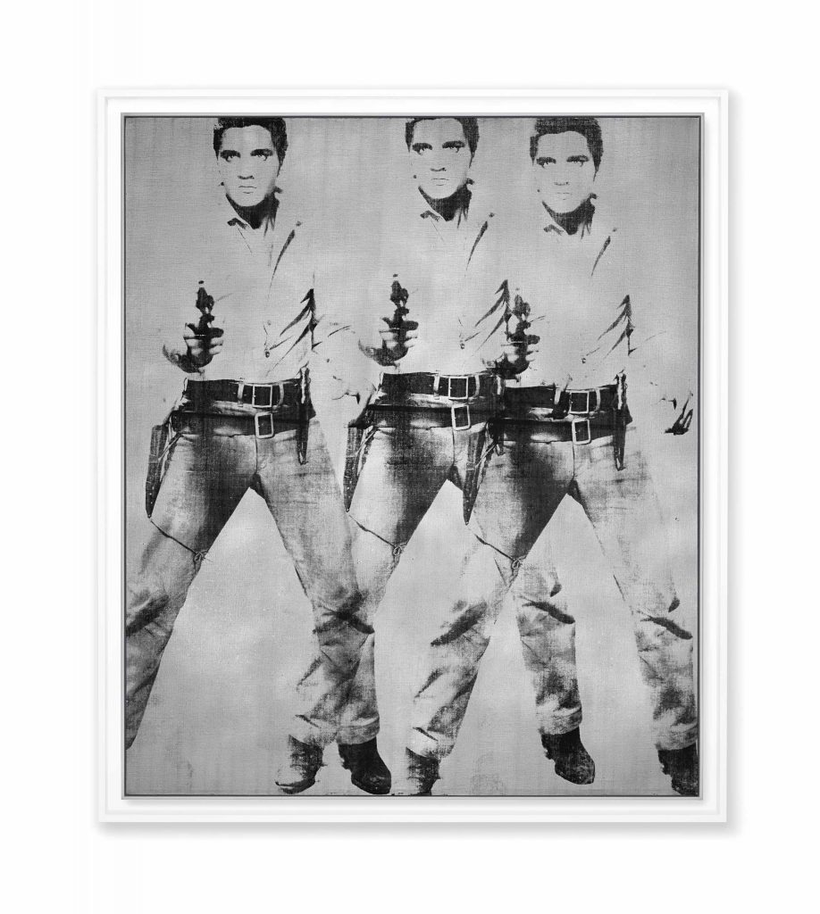 Andy Warhol, Triple Elvis [Ferus Type] (1963). Courtesy of Christie's Images, Ltd.