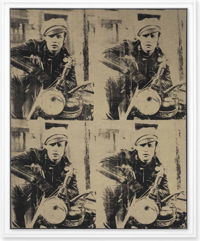 Andy Warhol, Four Marlons (1966). Courtesy of Christie's Images, Ltd.