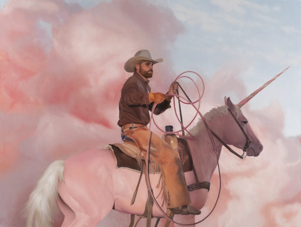 Will Cotton, <em>The Cowboy</em> (2022). Courtesy of the artist.