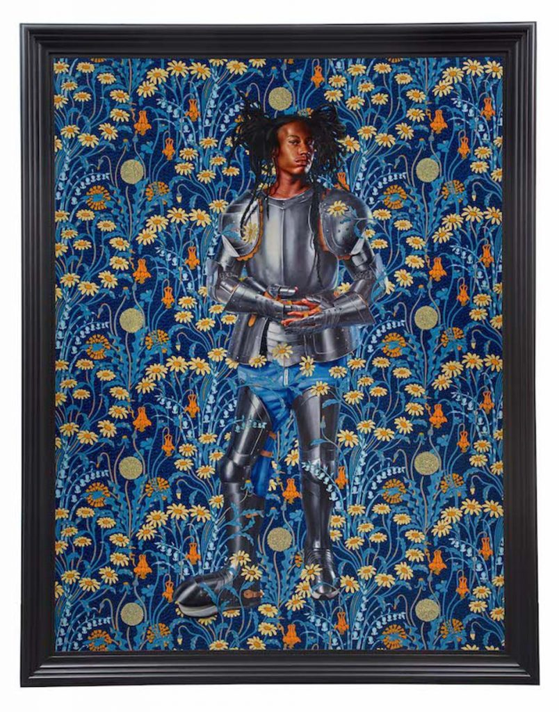 Kehinde Wiley, <i>Portrait of Jorge Gitoo Wright</i> (2022). Courtesy of Sean Kelly.