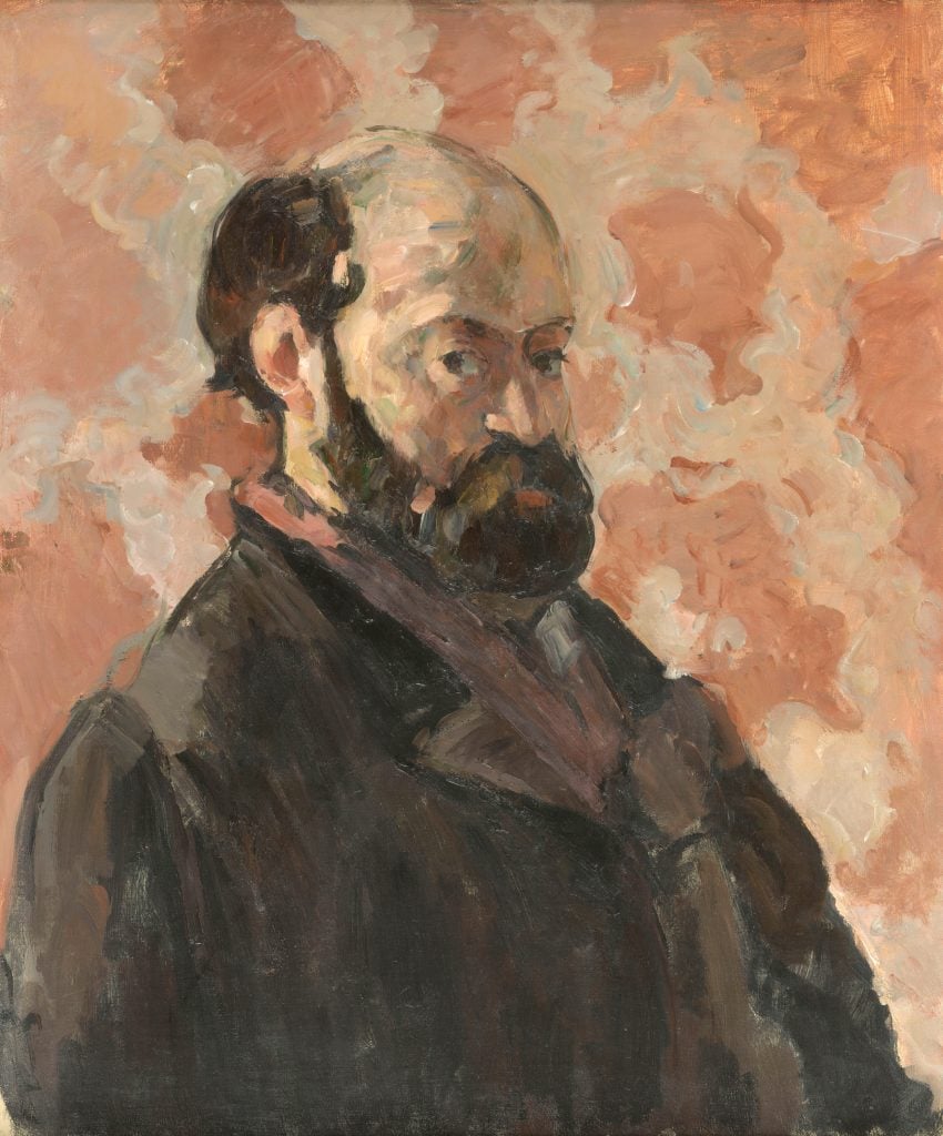 Paul Cezanne, Portrait of the Artist with Pink Background (c. 1875). © RMN-Grand Palais / Art Resource, NY. Photo: Adrien Didierjean.