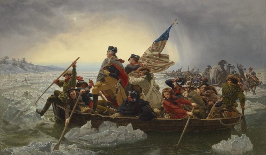 Emanuel Leutze, Washington Crossing the Delaware (1851).  Η εικόνα είναι ευγενική προσφορά του Christie's.