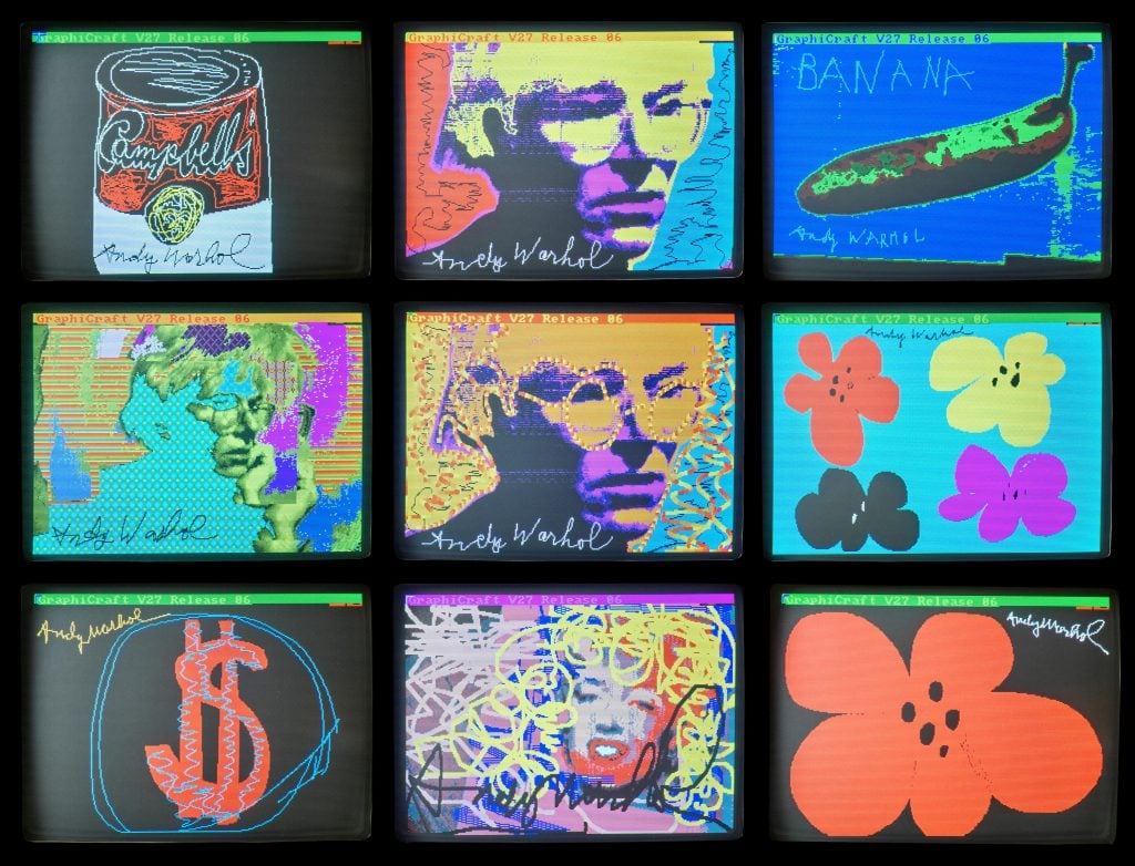 Warhol Amiga 1000 Series as part of the collection of Dan Greenbaum, Courtesy Bonham’s, 2022