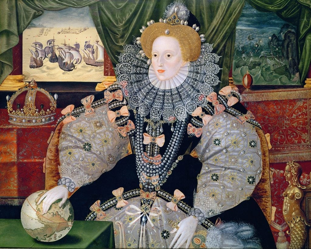 Retrato naval de la reina Isabel I (1588).  Imagen en el dominio compartido.