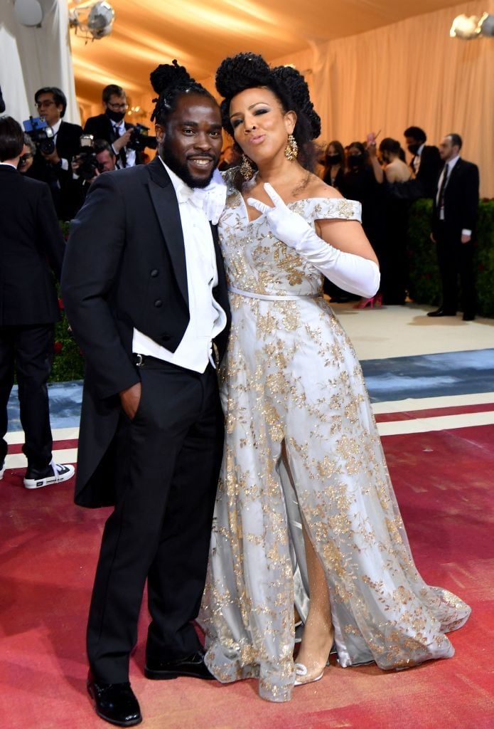Commissioner of New York City Cultural Affairs Laurie Cumbo with her now-fiance Bobby Digi Olisa, as they arrive for the 2022 Met Gala at the Metropolitan Museum of Art on May 2, 2022, in New York. Photo: Angela Weiss / AFP via Getty Images.