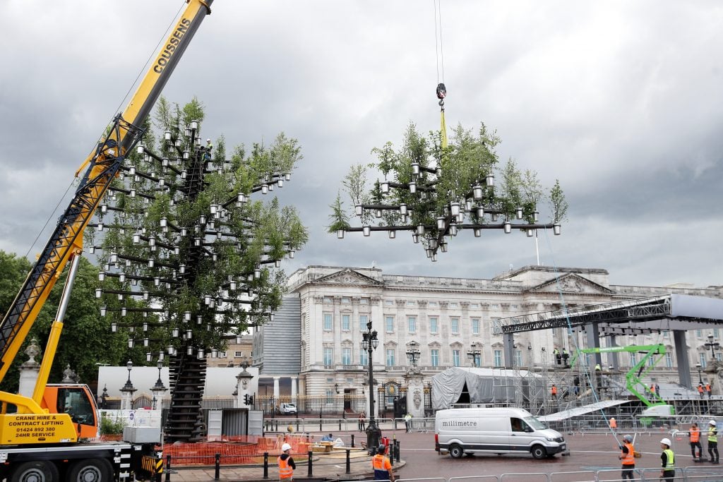The Queen's Green Canopy "Tree Of Trees" Is Completed