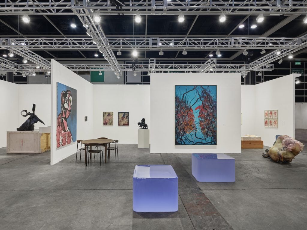Installation view of Hauser & Wirth booth at Art Basel Hong Kong 2022. Courtesy of Hauser & Wirth. 