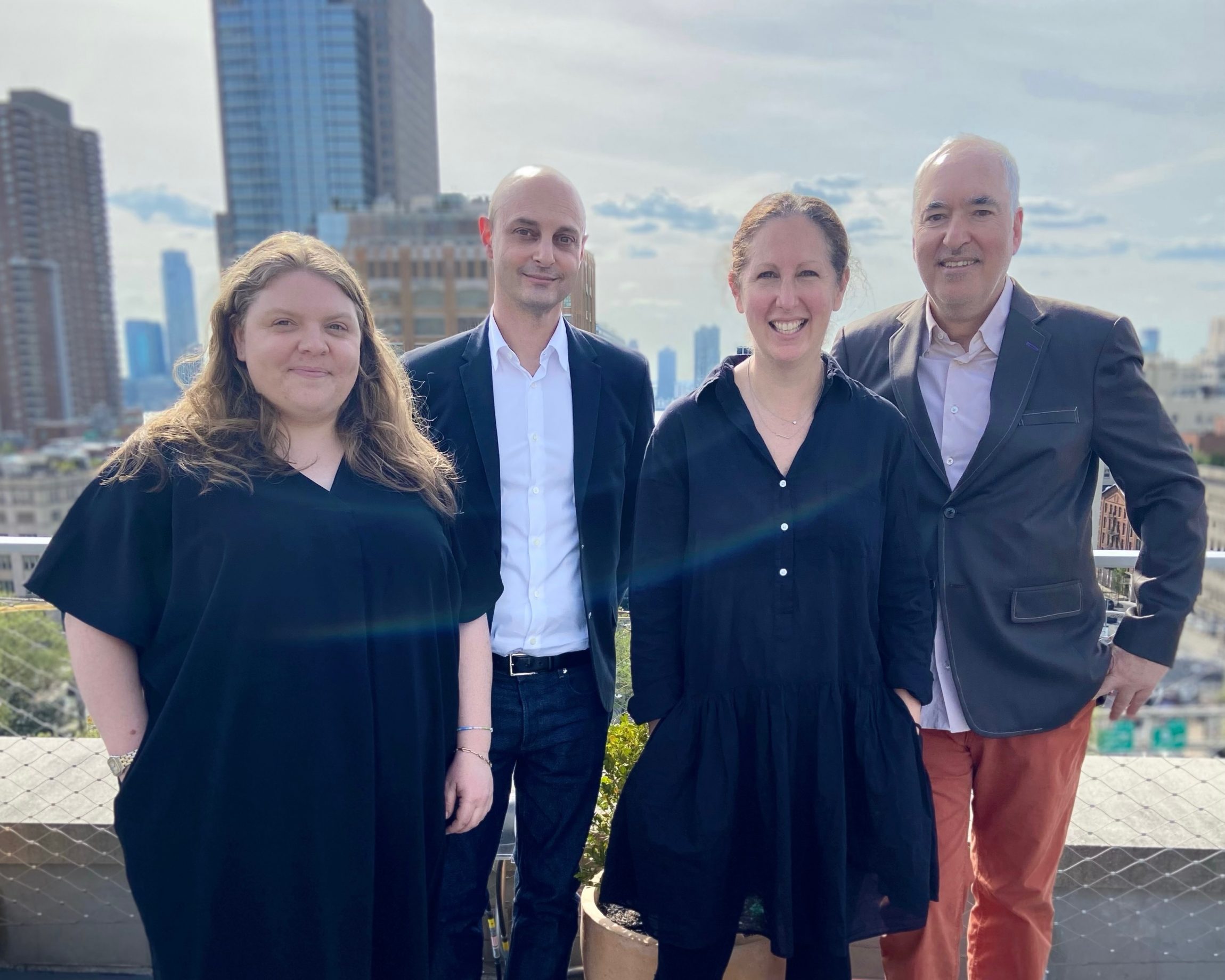 From left: Katharine Overgaard, Derek Eller, Abby Messitte, and Franklin Parrasch.