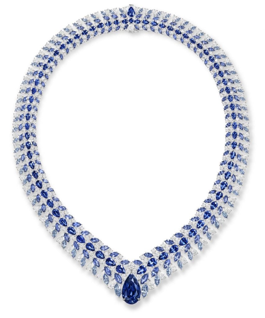 May I Help You With That Classssp? The Blue Python Necklace has blue sapphires and diamonds set in platinum. Courtesy of Harry Winston.