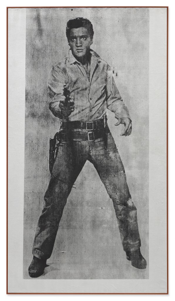 Andy Warhol, Elvis (1963).  Thanks to Sotheby's.