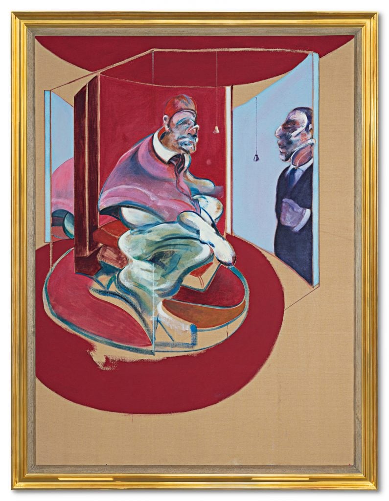 Francis Bacon, Study of Red Pope 1962, 2nd version 1971 (1971).  Thanks to Sotheby's.