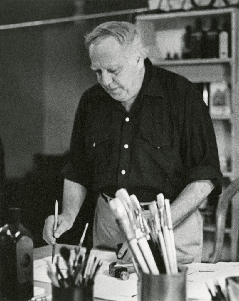 Philip Guston in his studio. 1970. Photo: Frank K. Lloyd. Courtesy of The Guston Foundation and the Museum of Fine Arts, Boston.