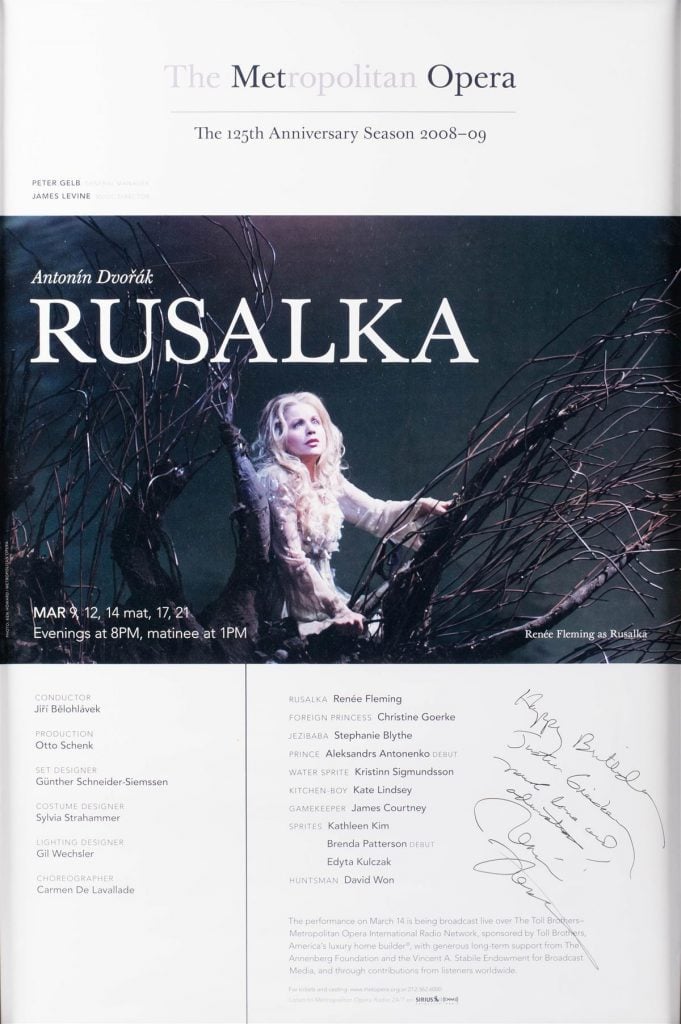Antonin Dvorak/Rusalka, Metropolitan Opera 125th Anniversary Season 2008-2009 Signed 'Happy Birthday Justice Ginsburg'. Courtesy The Potomack Company