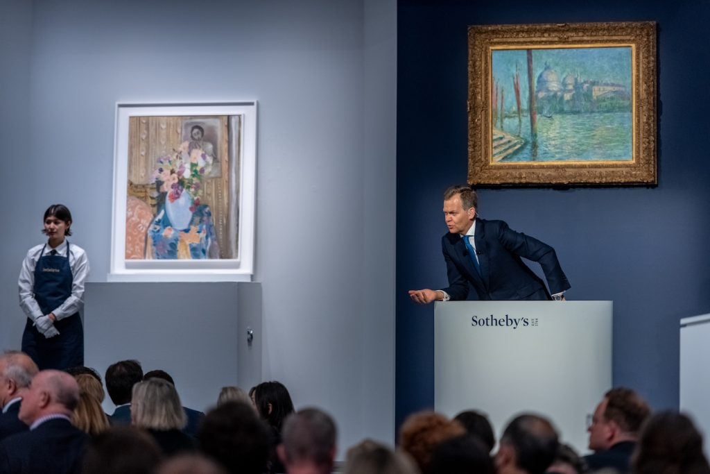 Sotheby's evening sale of Modern art in New York on May 17, 2022. Image courtesy Sotheby's.