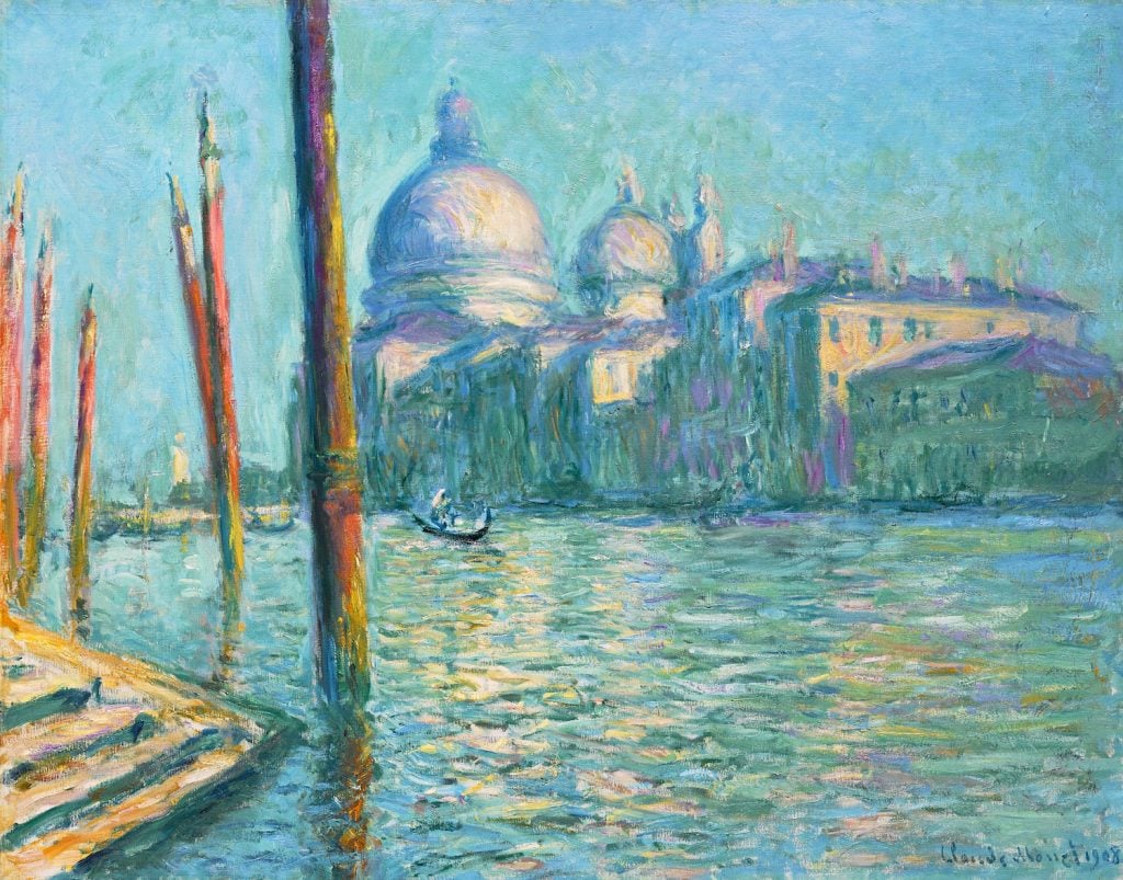 Claude Monet, <i>Le Grand Canal et Santa Maria della Salute</i> (1908). Image courtesy Sotheby's.