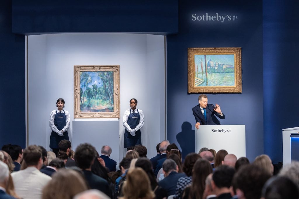 Sotheby's Modern art evening sale in New York on May 17, 2022. Image courtesy Sotheby's.