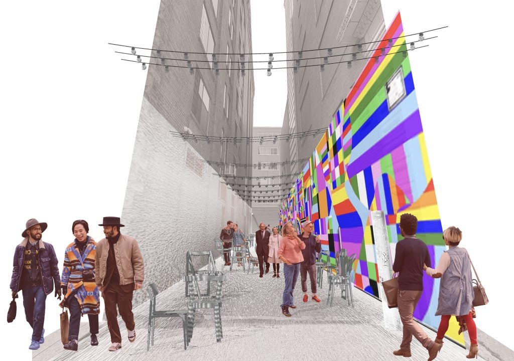 The Pop District, Rose Way, rendering. Courtesy of the Andy Warhol Museum, Pittsburgh.