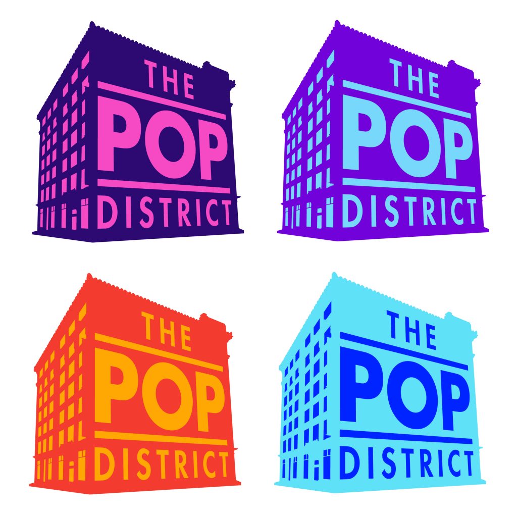 The Pop District logo. Courtesy of the Andy Warhol Museum, Pittsburgh.