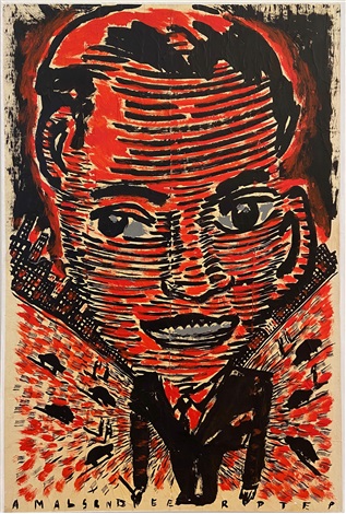 Albert Pepermans, Mister Red (1989). Courtesy of Schönfeld Gallery.