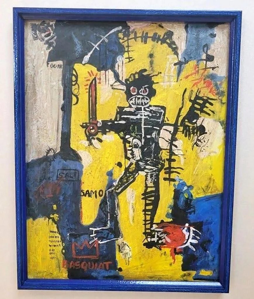 A fake Jean-Michel Basquiat sold by Daniel Elie Bouaziz for $12 million. Photo courtesy of the U.S. Department of Justice. 