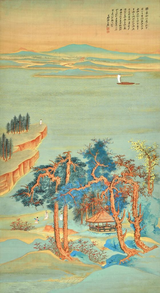 Zhang Daqian, <i>Landscape after Wang Ximeng</i> (1947). Courtesy of Sotheby's.