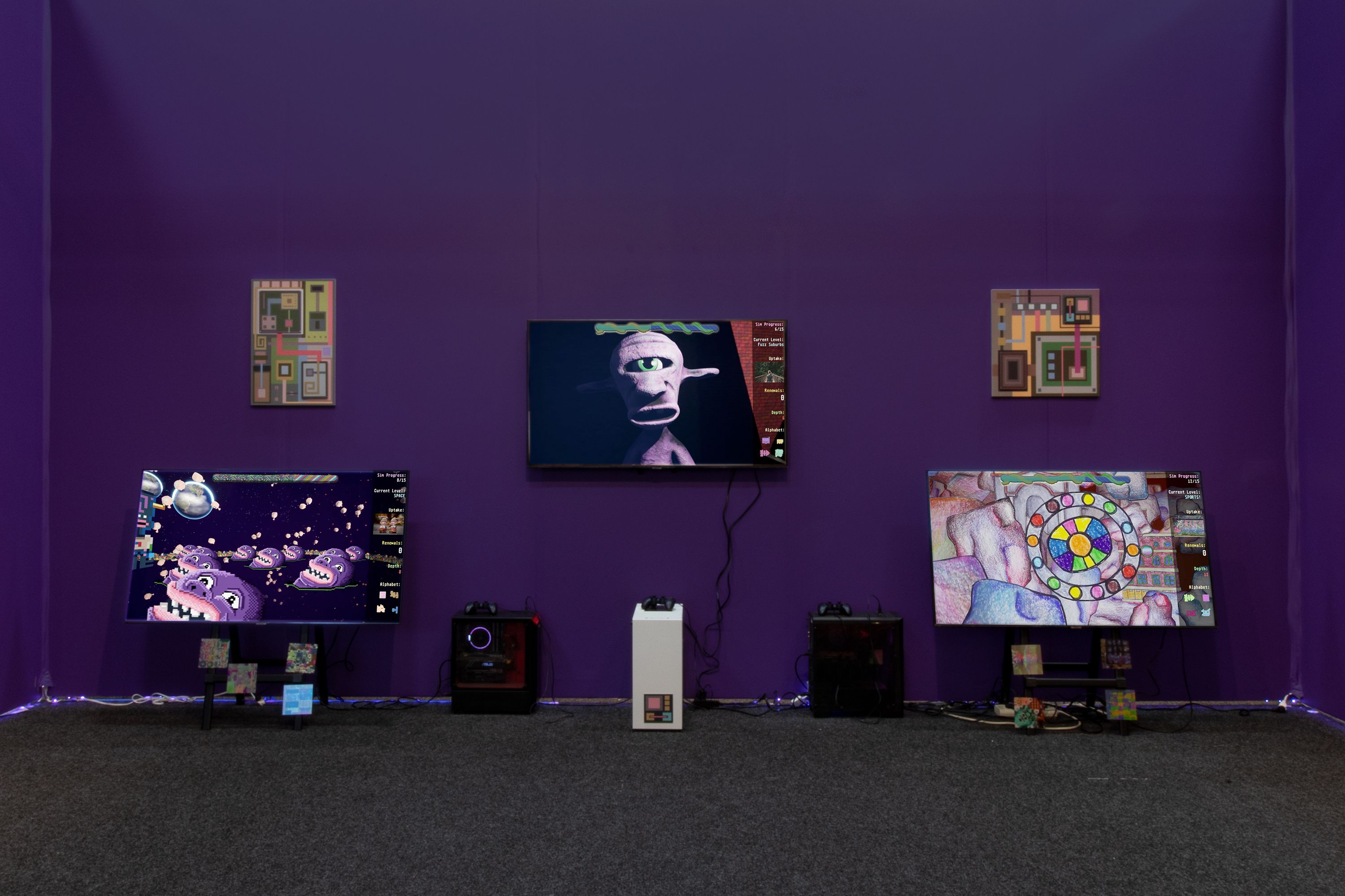 Installation view of Jeremy Couillard's Fuzz Dungeon (2021). Courtesy of Denny Dimin.