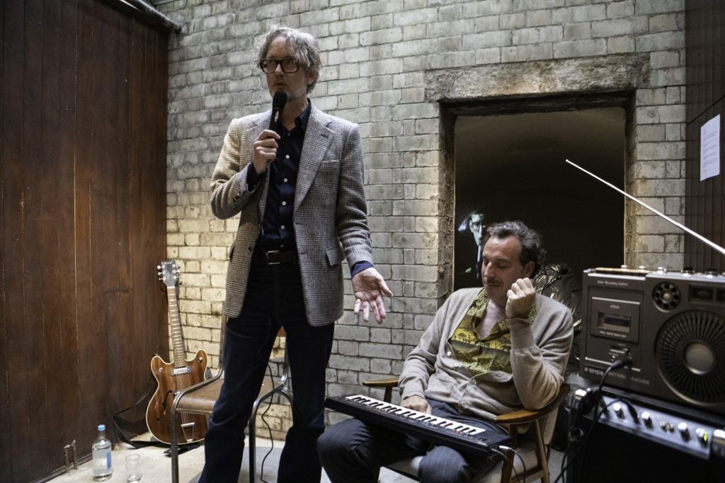 Jarvis Cocker and Chilly Gonzalez performing at The Gallery of Everything. Photo by ©David Owens.