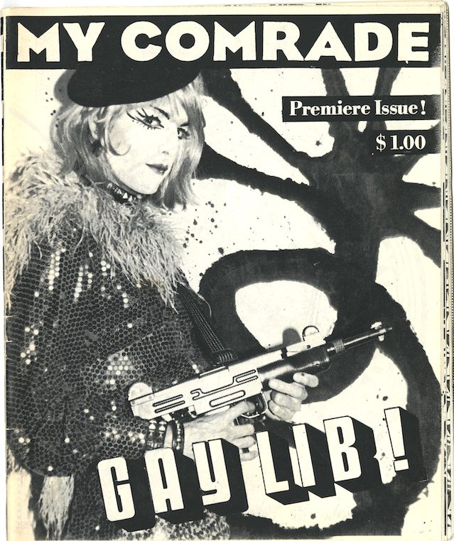 Tabboo! channels Patty Hearst for the 1987 My Comrade debut. Courtesy of Linda Simpson.