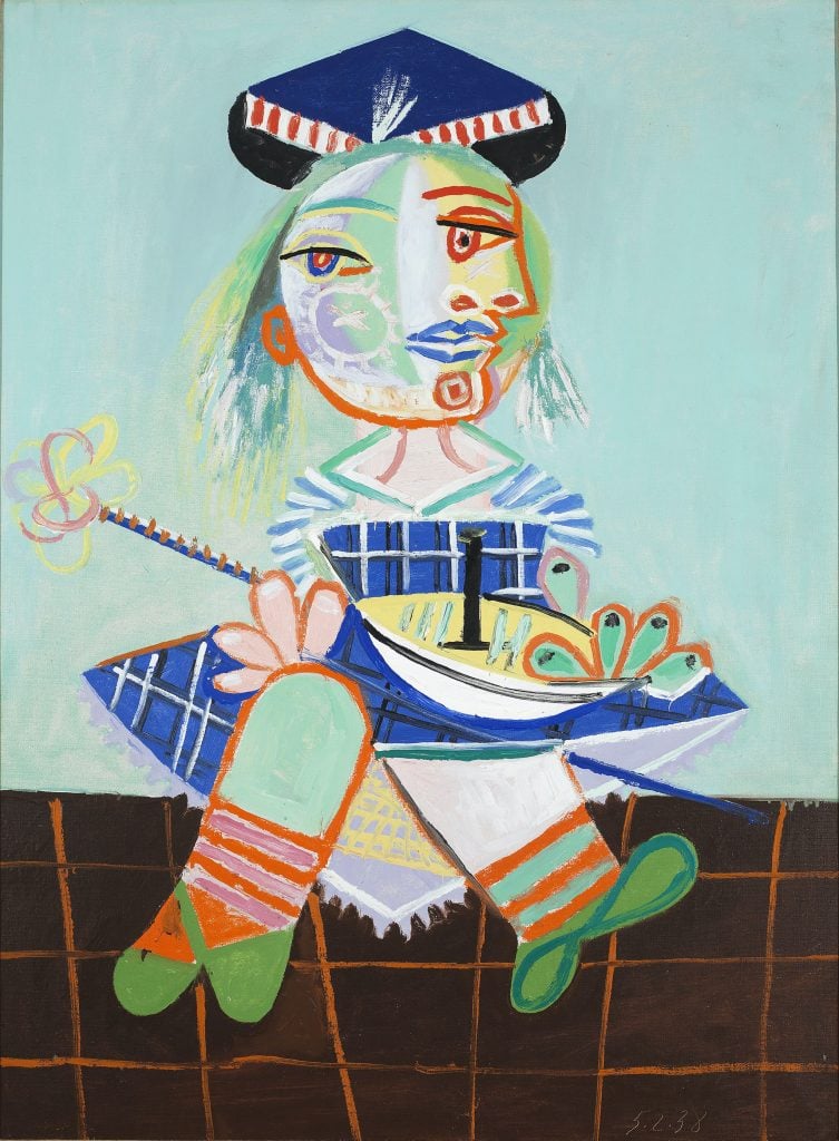 Maya Picasso, <i>Maya au bateau</i> (1938). Photo © Succession Picasso 2022