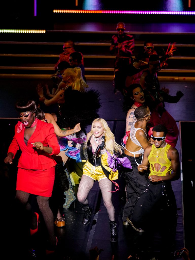 Madonna performing at the WoW Finally Enough Love party. Photo courtesy of BFA. 
