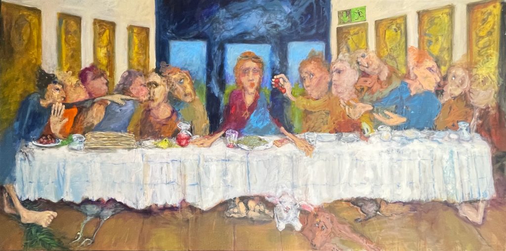 Eva Beresin, First dinner in two years (2022).  Courtesy of Althuis Hofland Fine Arts, Amsterdam.