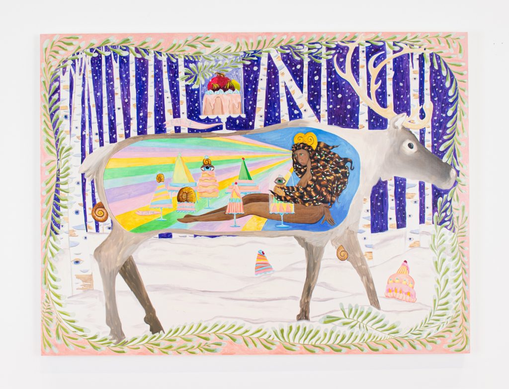 Dana Sherwood, Inside the Belly of the Reindeer (2022). Courtesy of Denny Dimin Gallery, New York.