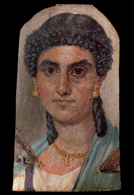 An Egyptian Fayum portrait from 54-68 AD. Courtesy of the New York District Attorney's Office.