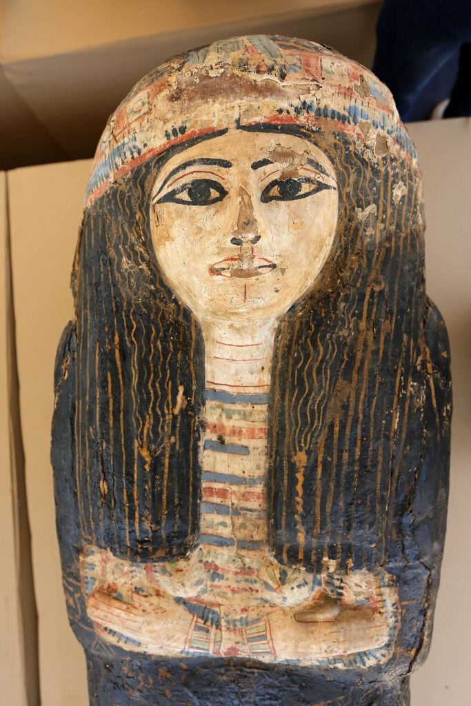 One of the sarcophaguses from the Saqqara necropolis. Photo by Fadel Dawod/Getty Images.