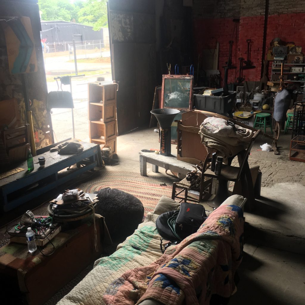 Lonnie Holley's studio. Photo courtesy of the artist. 