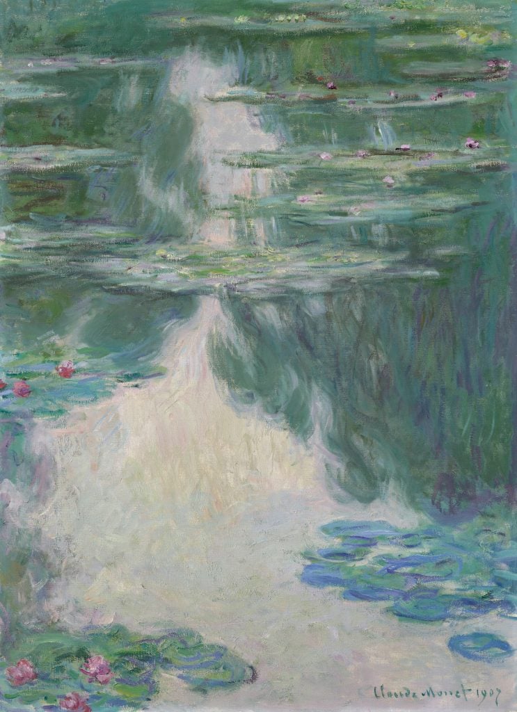 Claude Monet, <i>Waterloo Bridge, effet de brume</i> (1899-1904). Courtesy of Christie’s. ” width=”743″ height=”1024″/></p>
<p id=