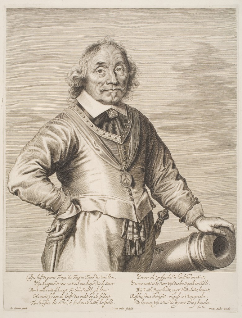 Cornelis van Dalen II after Jan Lievens, <em>Portrait of Admiral Maarten Harpertszoon Tromp (1597–1653)</em>, ca. 1652/53. Courtesy of Christopher Bishop Fine Art, New York.