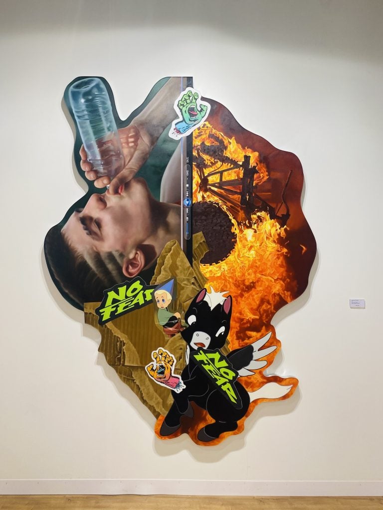 Robin Kid a.k.a The Kid on view at Art Basel. Courtesy Galerie Templon.