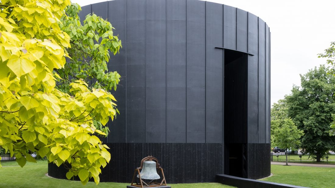 Serpentine Pavilion 2022 designed by Theaster Gates © Theaster Gates Studio. Photo: Iwan Baan. Courtesy: Serpentine.