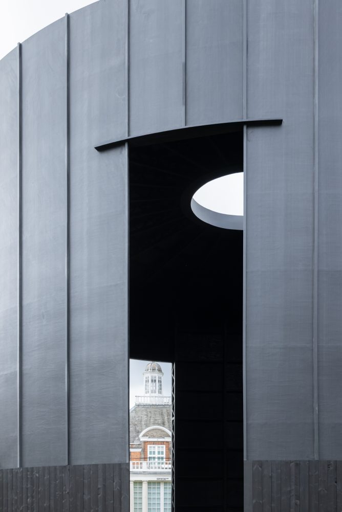 Serpentine Pavilion 2022 designed by Theaster Gates © Theaster Gates Studio. Photo: Iwan Baan. Courtesy: Serpentine.