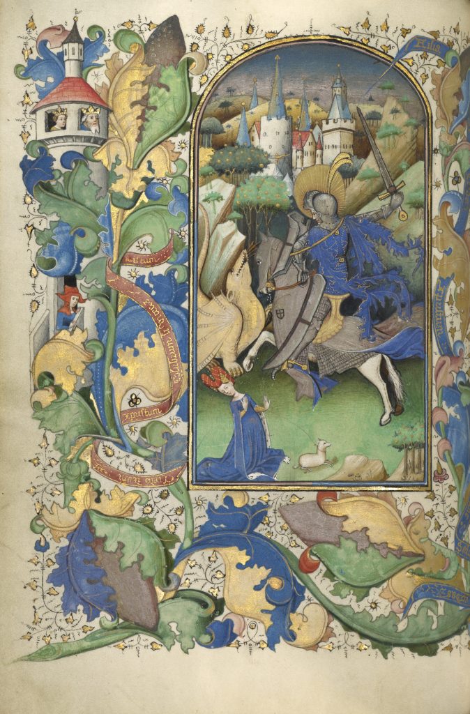 Master of Guillebert de Mets, <i>Saint George and the Dragon,</i> (ca.1450-55). Courtesy of the Getty Museum.