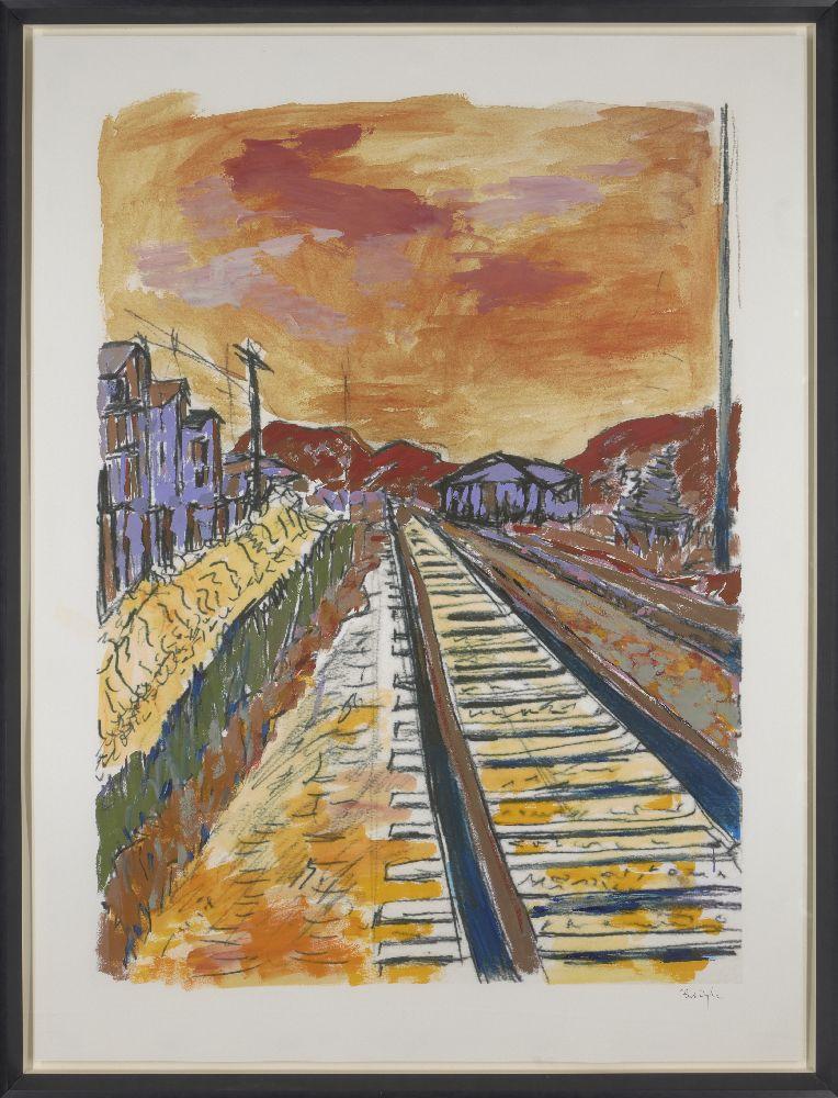 Bob Dylan, Side Tracks, 18 May 1976, Oklahoma City (1979). The hand-embellished giclée print sold for £32,000 ($38,077), setting an auction record for the singer's visual artwork. Courtesy of Roseberys London.