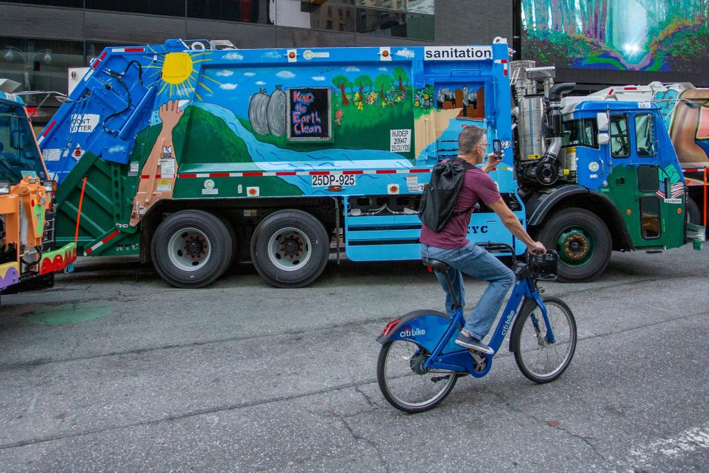 Trucks of Art. Photo courtesy of the New York City Department of Sanitation.