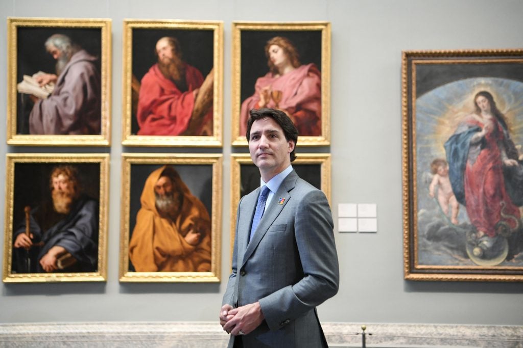 Canadian Prime Minister Justin Trudeau visits the Prado Museum in Madrid, on June 29, 2022 Photo: Bertrand Guay/Pool/AFP via Getty Images.