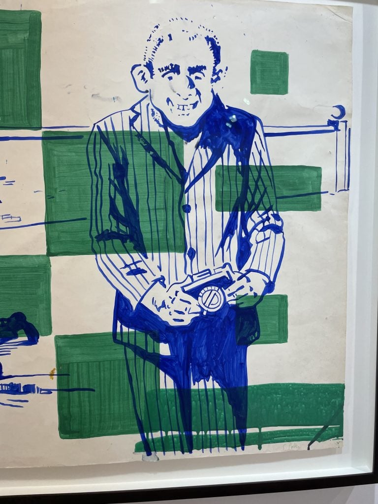 A detail from Anthony Meier’s 1978 Sigmar Polke painting on paper from Basel that cost me my mortgage payment. Oops. Courtesy of Kenny Schachter.