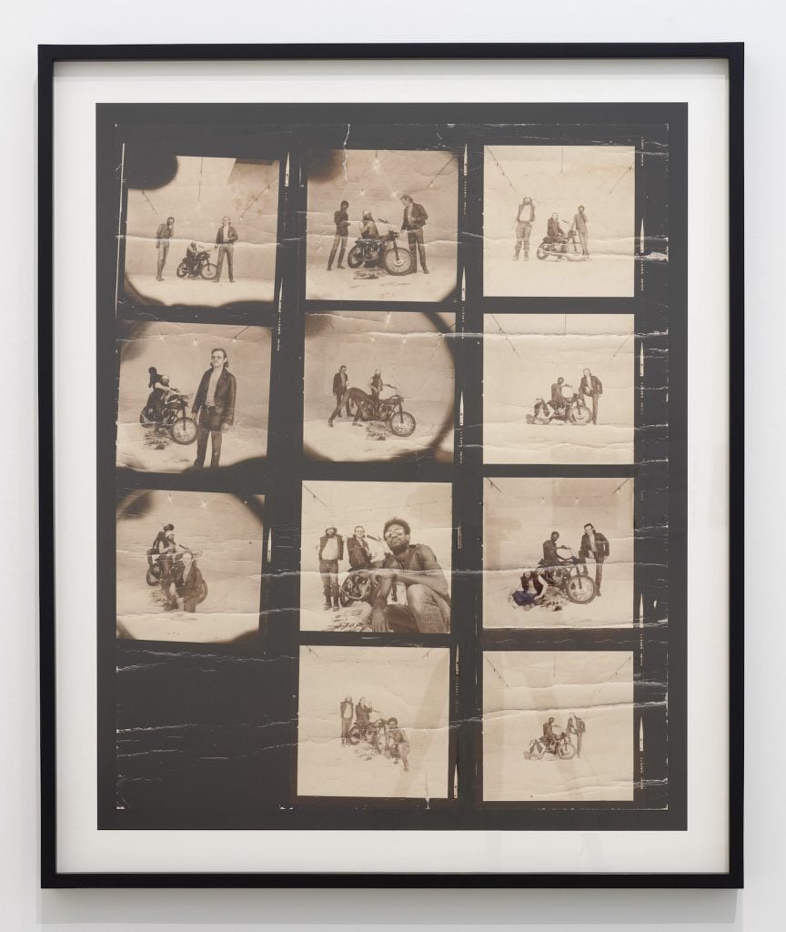 Joe Ray, Second Fantasy #1 (Bikers) Market Street Project (1971). Courtesy of the Artist, Diane Rosenstein Gallery, and Independent New York.